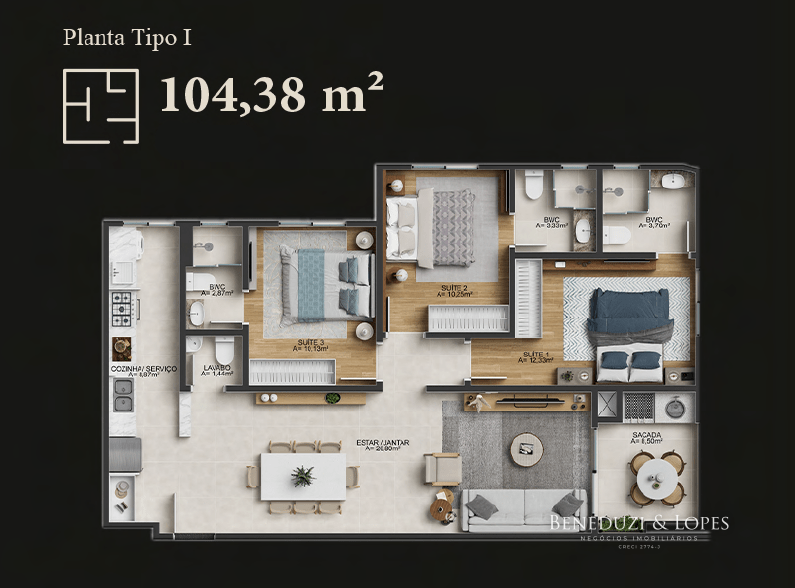 Tipo 01 - 03 suites-min